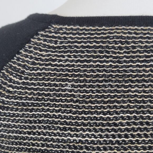 Ann Taylor Loft black gold metallic sweater size XS - Picture 6 of 8